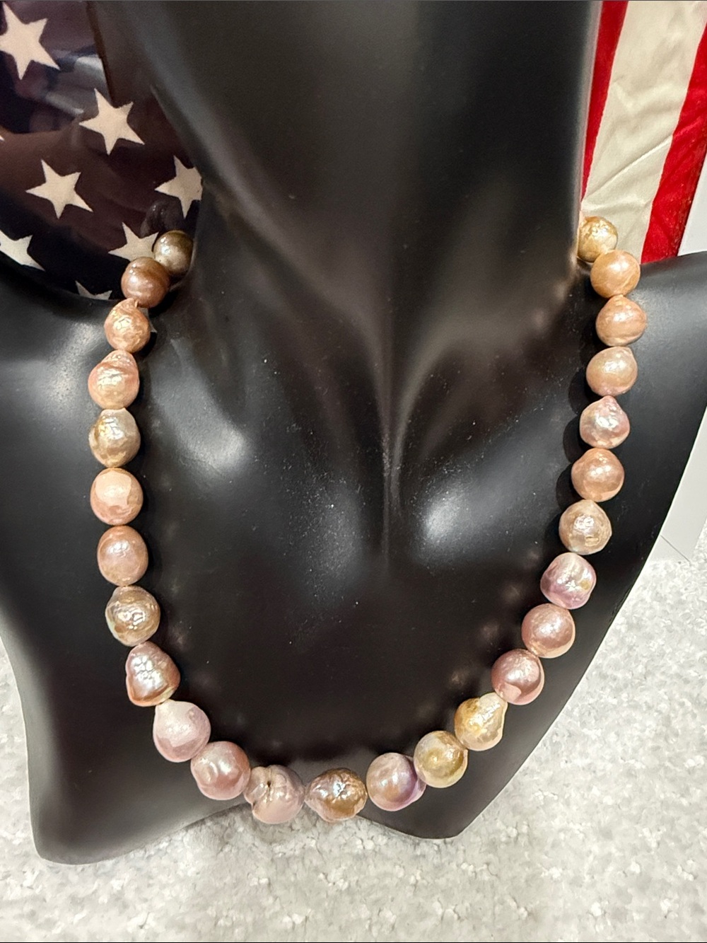 Freshwater Baroque Pearl Necklace in Blush Pink - Women Jewelry